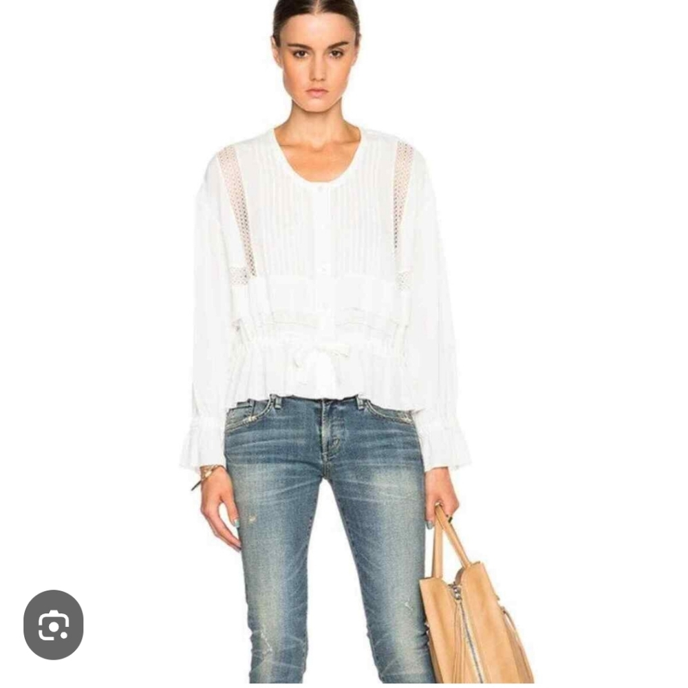 IRO Farel crochet drawstring top